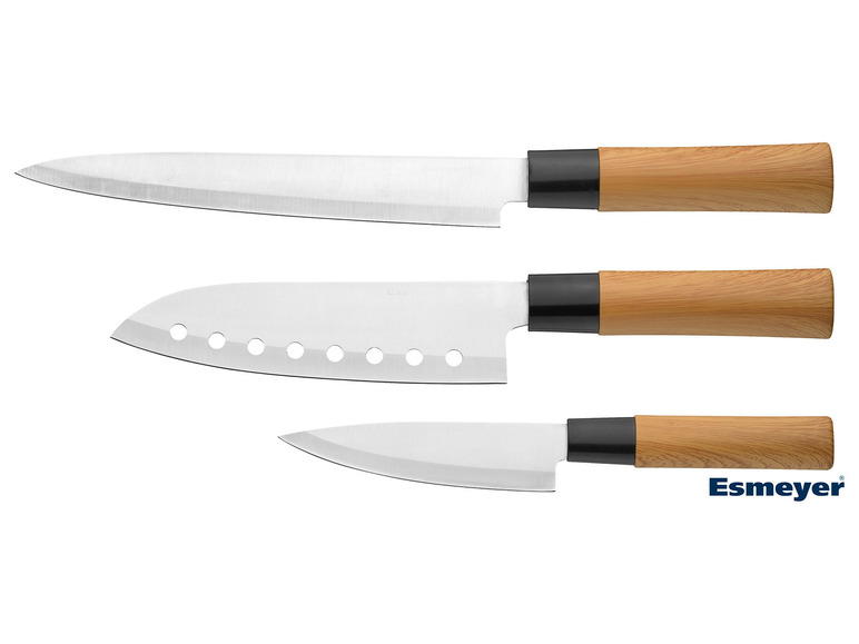 Gehe zu Vollbildansicht: Esmeyer Messerset 3 tlg. im asiatischen Stil - Bild 1