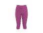 Magentafarbene Damen-Sport-Caprihose mit Seitentaschen.