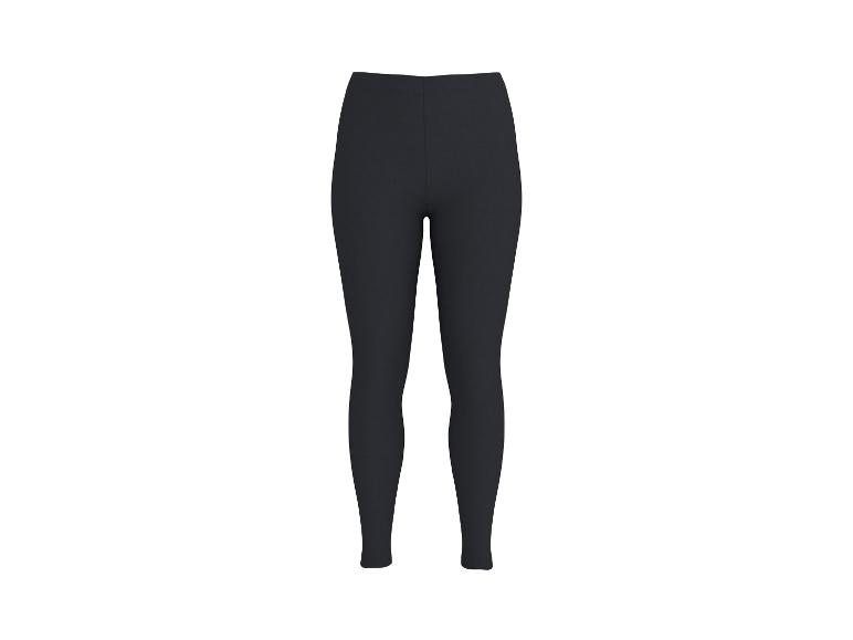 Schwarze Damenleggings auf weißem Hintergrund