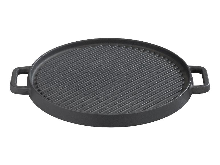 GSW Grillplatte rund Black Iron BBQ 30cm, gusseisern mit zwei Griffen