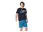 Herren-Pyjama in Marineblau mit „The Avengers“-T-Shirt und blauen Shorts.