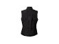 Schwarze, ärmellose Sportweste.