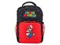 Super Mario Rucksack mit leuchtend roter Vordertasche.