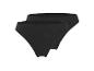 Set aus zwei schwarzen, gerippten Damen-Slips.