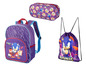 Ein Sonic the Hedgehog Rucksack, Sporttasche und Etui.