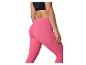 Damen-Sportleggings in leuchtendem Pink und schwarzer Sport-BH.