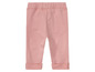 Rosa Baby-Leggings mit umgeschlagenem Saum.