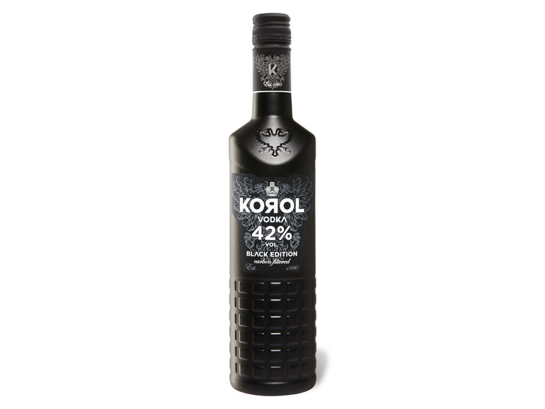 Korol Vodka Filtrated 42% Vol Black Edition Carbon