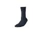 Marineblauer gestreifter Socken mit verstärkter Spitze und Ferse.