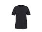 Schwarzes kurzärmeliges Henley-T-Shirt für Herren mit drei Knöpfen.