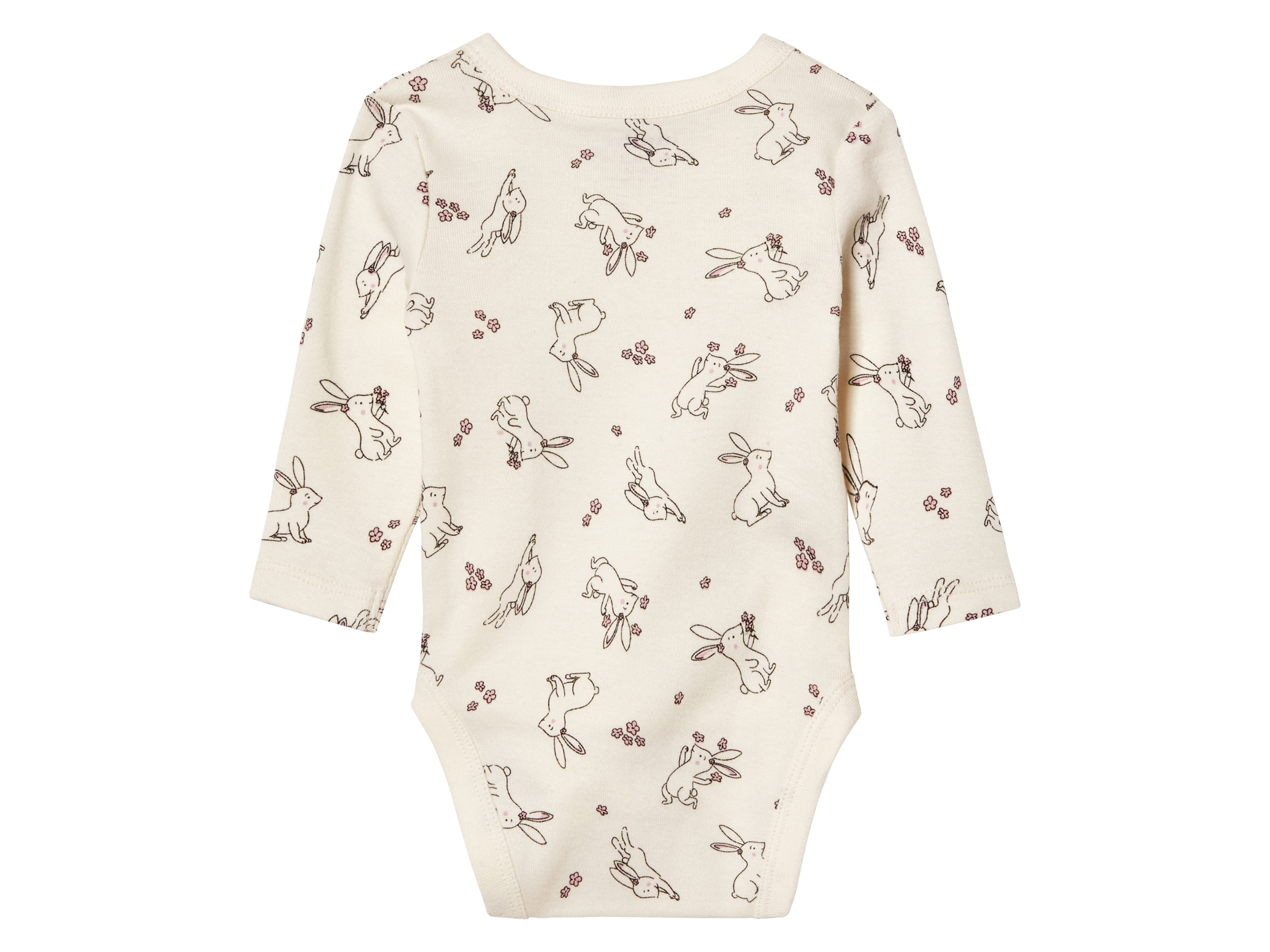 Thumbnail - lupilu® Baby Wickelbody, Bio-Baumwolle (Hase/weiß, 74/80)
