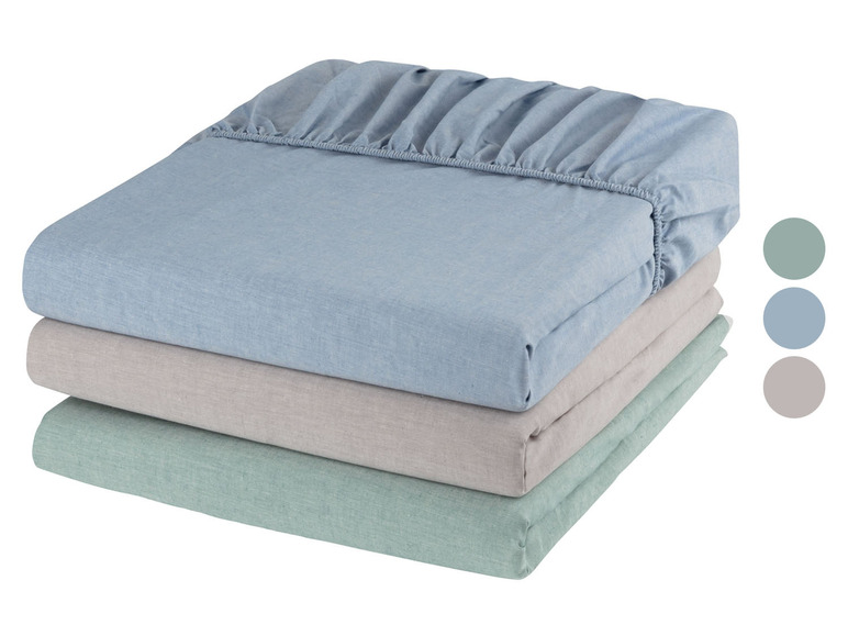 Drei Laken in Blau, Grau und Grün