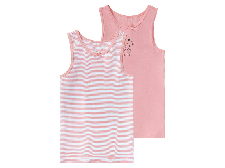 Gehe zu Vollbildansicht: lupilu® Kleinkinder Mädchen Unterhemd, 2 Stück, mit hohem Bio-Baumwollanteil - Bild 6