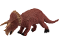 Spielzeug-Dinosaurier Triceratops in Braun