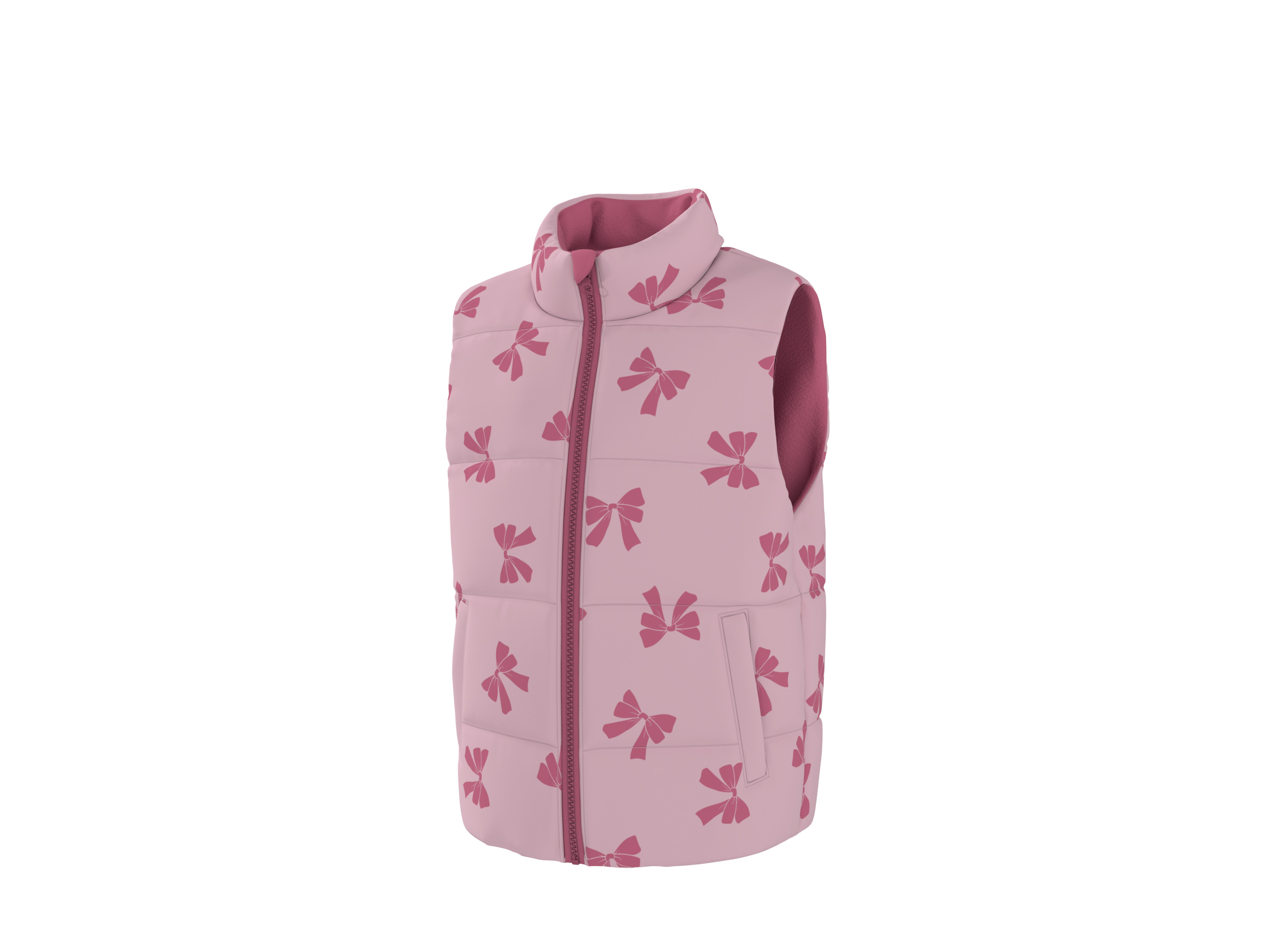 LUPILU® Kleinkinder Wende-Steppweste (rosa/pink, 110/116) – Bild 4 von 4