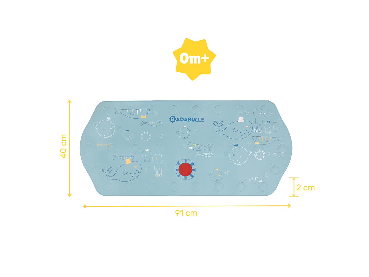 Thumbnail - Badabulle XXL Badematte mit Thermometer »Meerestiere«, L 40 x B 91 cm""
