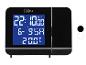 LIVARNO Digitaler Wecker mit Projektion, blauem Display und Temperaturanzeige, in Schwarz.