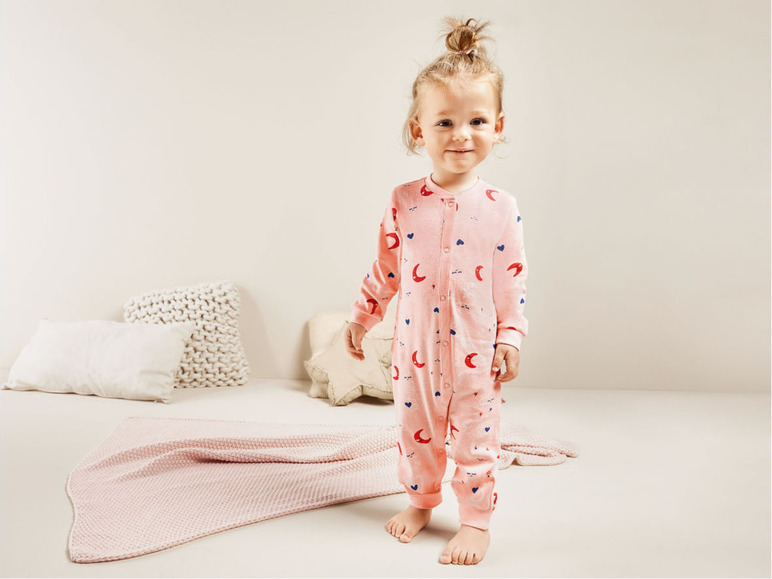 Gehe zu Vollbildansicht: lupilu® Baby Mädchen Schlafoverall, mit Druckknöpfen - Bild 10