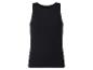 Schwarzes geripptes Tanktop für Damen