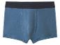 Blaue Baumwoll-Boxershorts für Herren mit schwarzem Gummibund