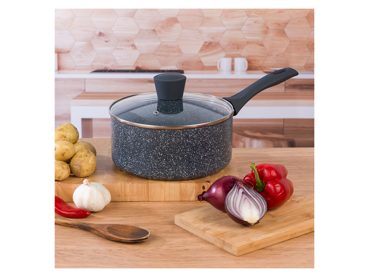 Thumbnail - Russell Hobbs Aluminium Nightfall Collection Blue Marble (Stielkasserolle, 20cm)