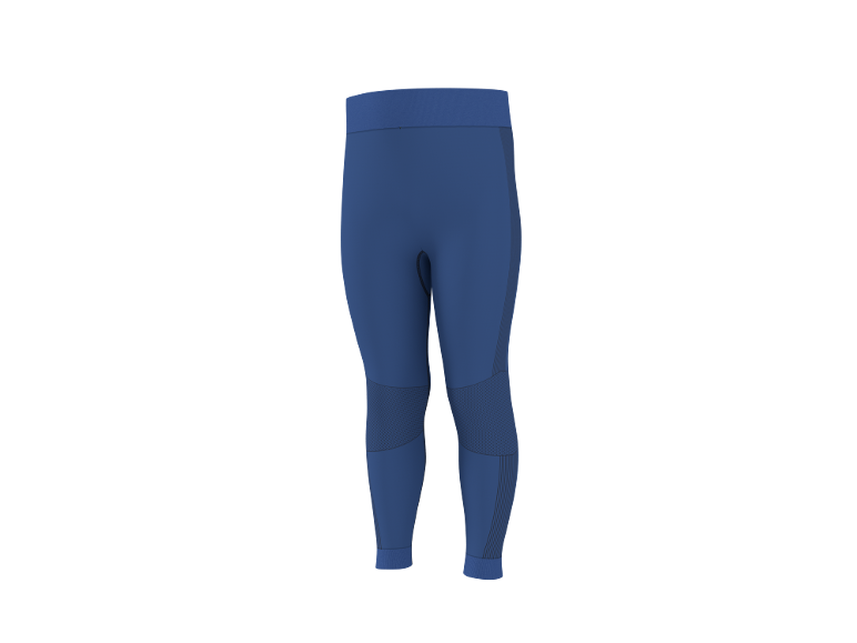 Dunkelblaue Sportleggings für Damen mit strukturierten Details.