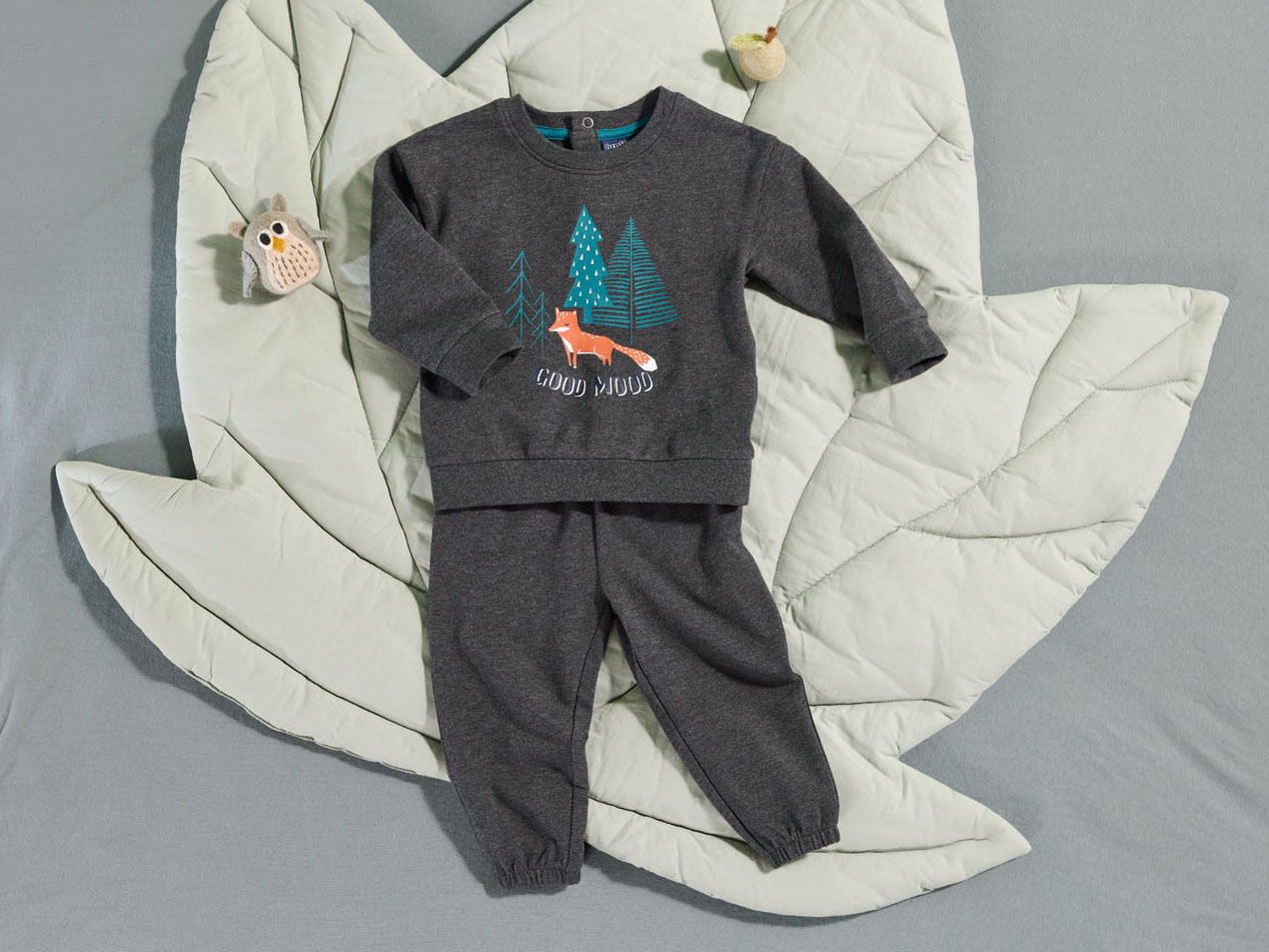 Thumbnail - lupilu® Baby Freizeitanzug (Dunkelgrau, 50/56)