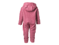 Rosa Kinder-Overall mit Kapuze und Ohren, Rückansicht