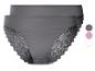 Zwei graue Slips mit Spitzendetails.