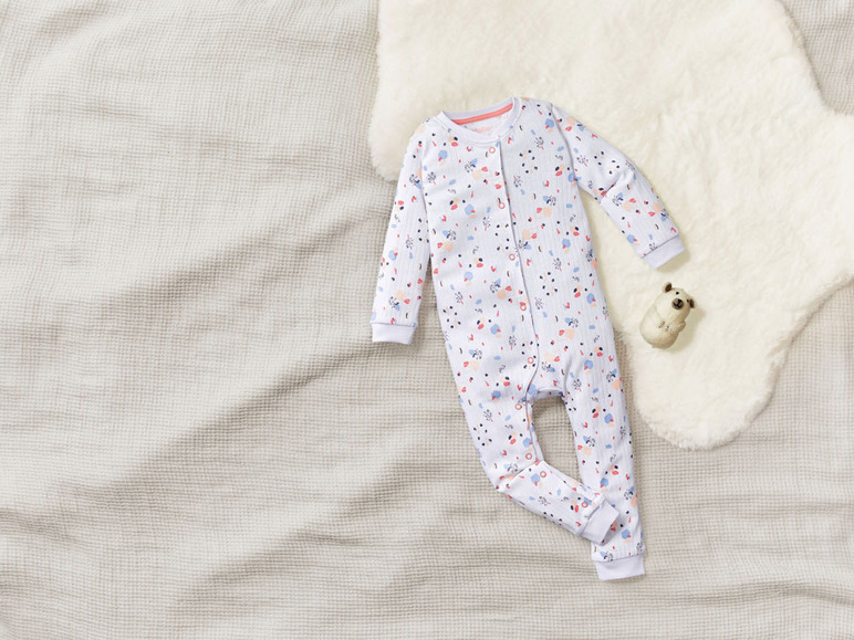Gehe zu Vollbildansicht: lupilu® Baby Mädchen Schlafoverall aus reiner Bio-Baumwolle - Bild 13