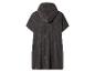 Dunkelgraues Kapuzen-Poncho-Handtuch, Rückansicht