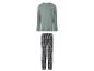Herrenpyjama mit langärmeligem Oberteil und karierter Hose