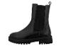 Schwarzer Leder Chelsea Boot mit dicker, profilierter Sohle