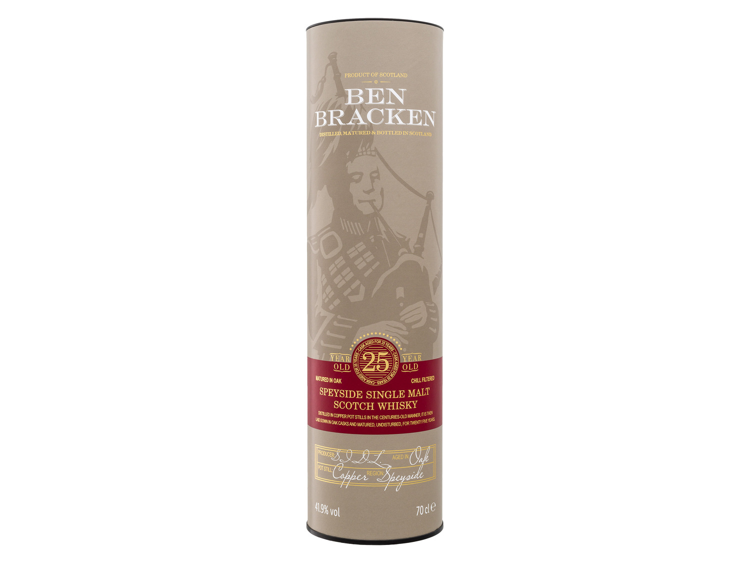 Ben Bracken Speyside Single Malt Scotch Whisky 25 Jahre 41 9% Vol