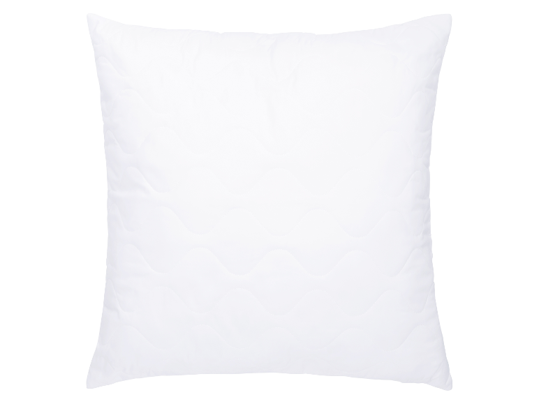 Weißes gestepptes Kissen.