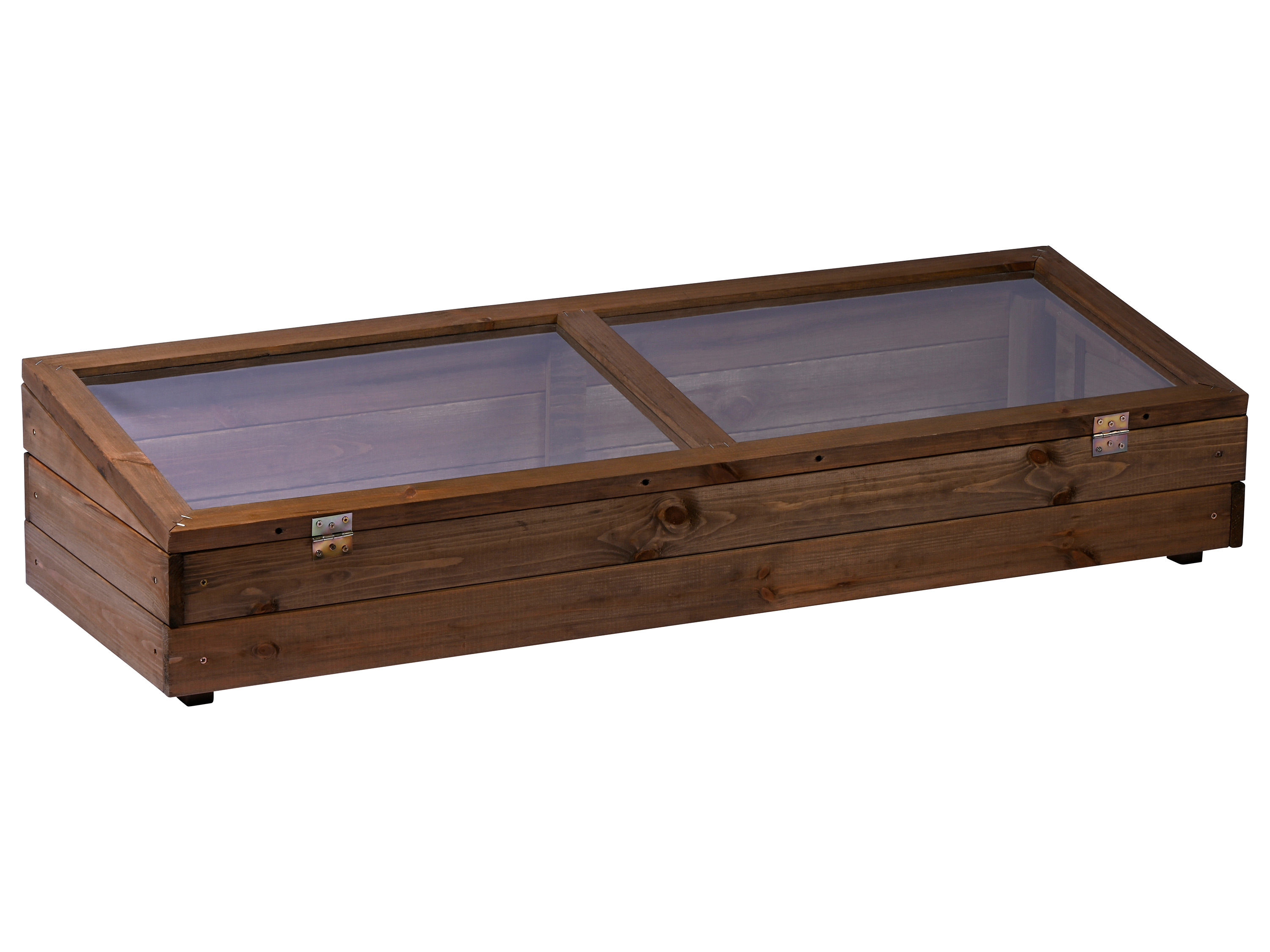 DOBAR Frühbeet-Aufsatz für Hochbeet, dunkelbraun (117x40x26cm) – Bild 2 von 4