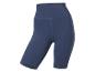 Dunkelblaue Damen-Radlerhose mit hohem Bund