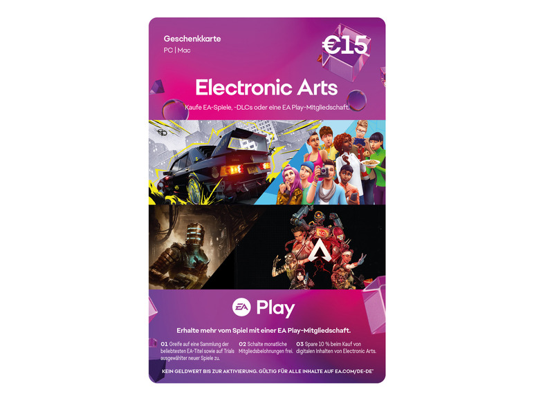 EA Gift Card Digital Code 15€ | Game Cards & Gaming Guthaben