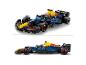 Zwei Ansichten eines LEGO Speed Champions Red Bull Formel-1-Rennwagens.