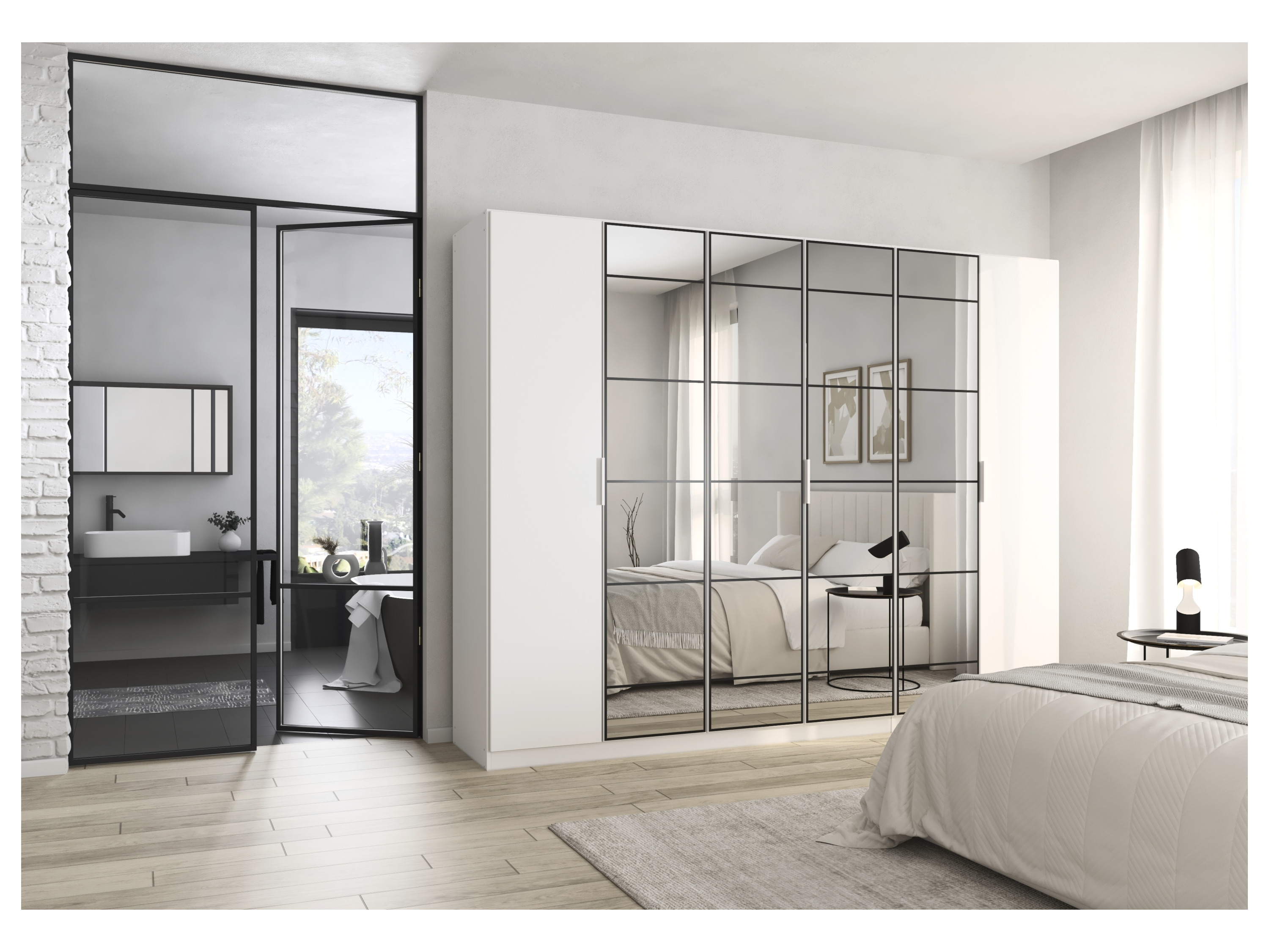 RAUCH ORANGE Acero Drehtürenschrank (Weiß, Breite 271 cm / Höhe 210 cm) – Bild 2 von 4