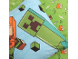 Kinderbettwäsche mit Minecraft-Motiven in Grün und Blau.