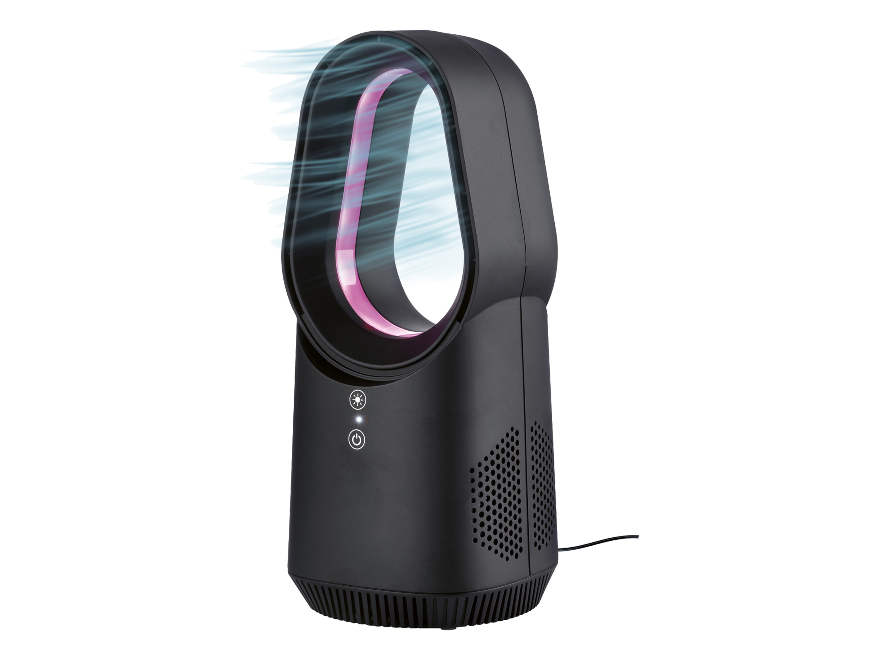 Thumbnail - SILVERCREST® Rotorloser Tischventilator Mini mit LED (Schwarz)