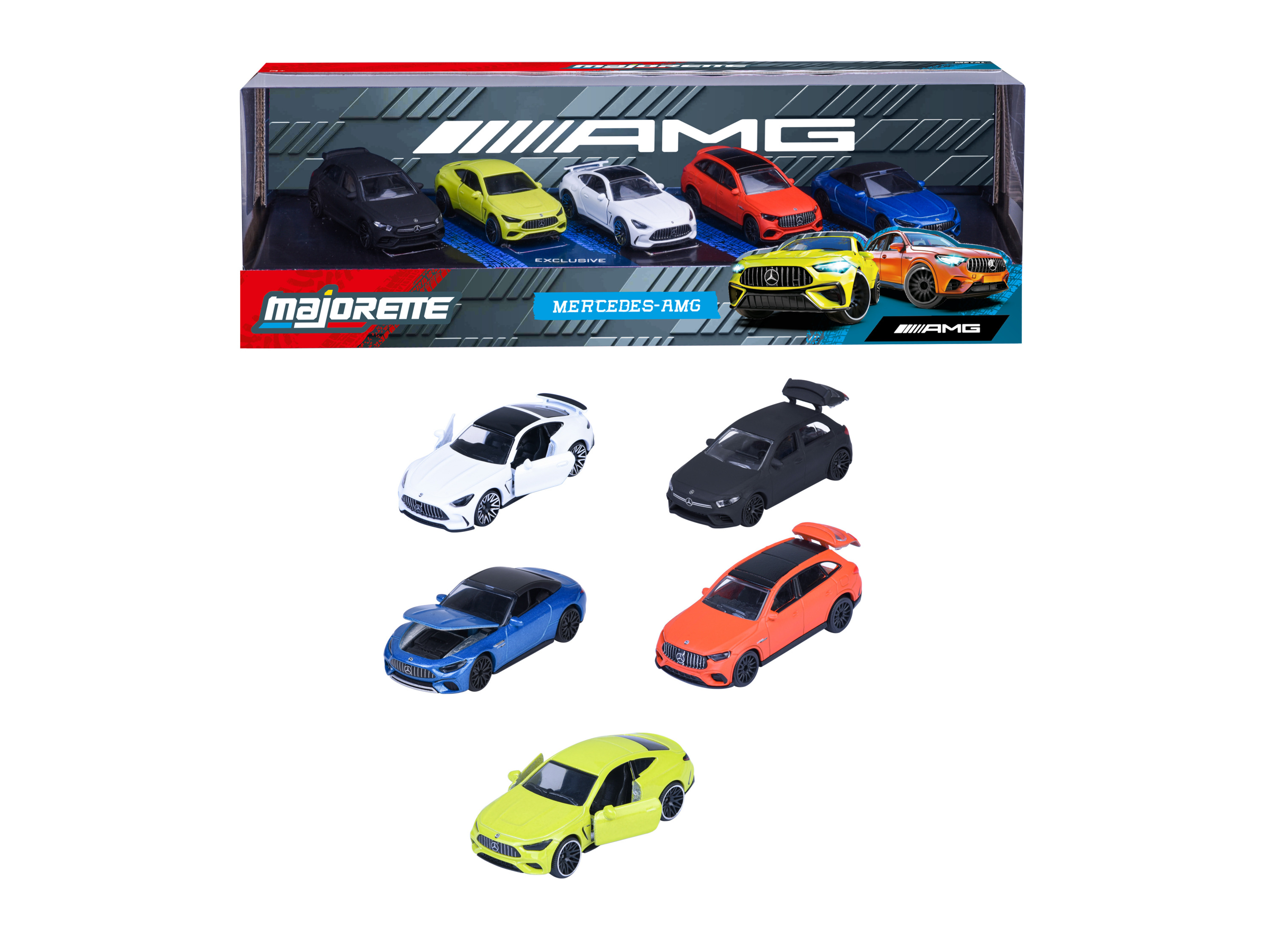 MAJORETTE Spielzeugauto 5 er Geschenkset (Mercedes-AMG)