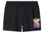 Schwarze Shorts mit Cartoon-Charakter-Print und Text