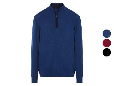 LIVERGY® x Grand Polo Herren Stricktroyer, mit Stickerei