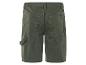 Olivengrüne Cargoshorts: mehrere Taschen, Utility-Stil.