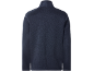 Herren-Fleecejacke in Marineblau mit Stehkragen, Rückansicht
