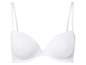 Weißer BH mit glatten Cups.