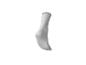 Weißer Sportsocken mit strukturierten Details und Logo oben.