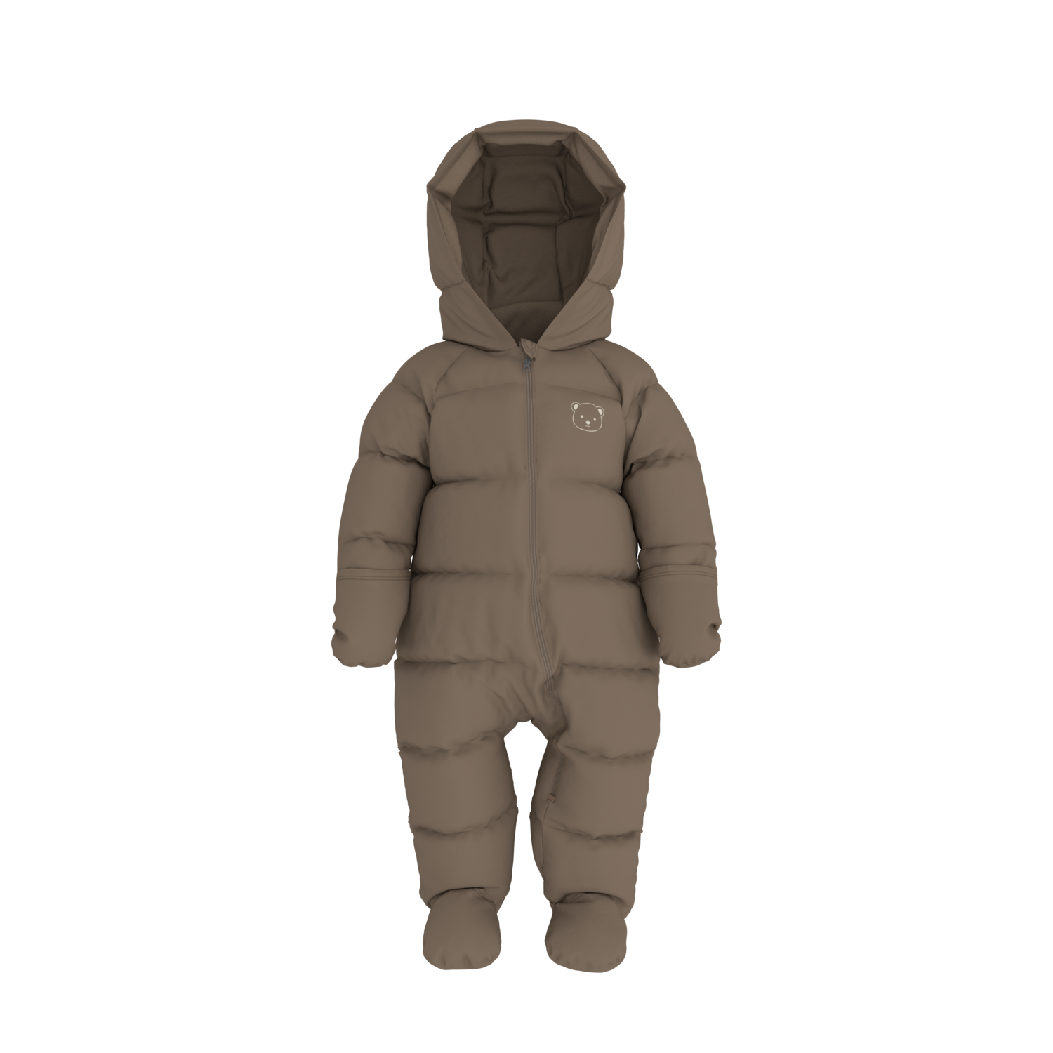 LUPILU® Baby Winteroverall Lightweight, mit Daunen (Beige, 86/92) – Bild 4 von 4